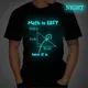 T-shirt pour homme estival et humoristique avec inscription "Math Is Easy Here It Is"