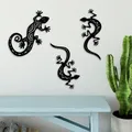 HelloYoung-Décoration murale Gecko en métal art mural en métal silhouette murale 3D lézard décor
