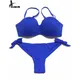 EONAR Push Up Bikini Top Fold Women Swimsuit Removable Shoulder Straps Brazilian Bikini Set Thong