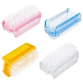 Brosse à Poudre en Plastique pour Poudre à Ongles Nettoyeur de Pédicure Double Face 10/20/30/50