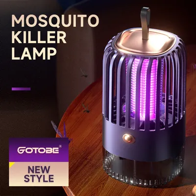 Lampe Anti-Moustiques à Choc Électrique Lumière UV Chargement USB Piège Muet Mouches Insectes