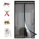 Magnetic Screen Door，Pet Friendly Walk Through Door Screen Magnetic Closure- Magnetic Screen Door