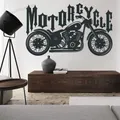 Motorcycle Vinyl Wall Stickers Ride with Style Motorbike Wall Decal Retro Autocycle Decals Boys