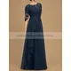 Kadier Novias Long Navy Blue Chiffon Mother of the Bride Dresses 2023 Women's Dresses for Party 2022