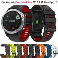 Quickfit 26mm 22mm Strap For Garmin Fenix 6X 6 Pro Epix Gen 2 5 5X Plus 7X 7 Pro Instinct 2 2X Band