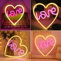 Sweet Love-Enseignes au néon avec base lumière LED escales d'éclairage pour mur lampe de nuit