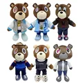 20-28cm Kawaii Kanye Dropout Bear Teddy Bear Plush Toys Kanye West Graduation Soft Stuffed Home Room