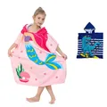 Dinosaur Beach Towel with Hood for 3-10 Years Boys and Girls Hooded Towels Bath Robe for Kids with