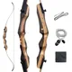 62 Inch Takedown Recurve Bow 25-50lbs Wooden Bow Archery Set Right Hand Archery Recurve Bows for