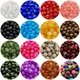 Perles acryliques rondes Imitation pierre 6 8 10mm effet nuages perles pour vêtements