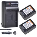 2X Batteries + Charger for Samsung IA-BP105R - Compatible with Samsung HMX-F80 F90 F800 F900