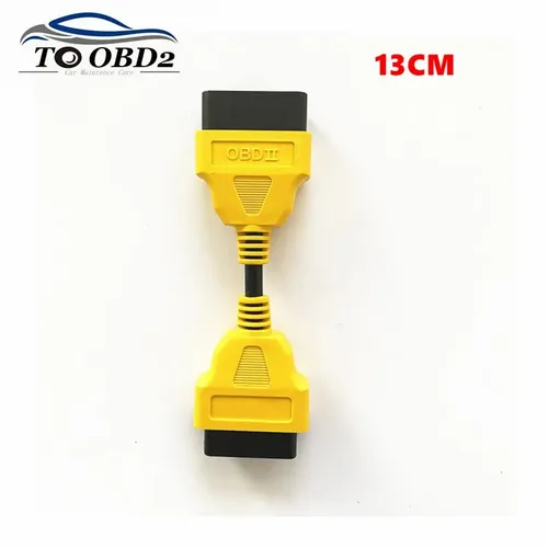 13CM 30CM 30CM2 OBD2 Male to Female16 PIN Extension Cable Compatible for ELM327 OBDII extend connector 16PIN OBD Yellow adapter