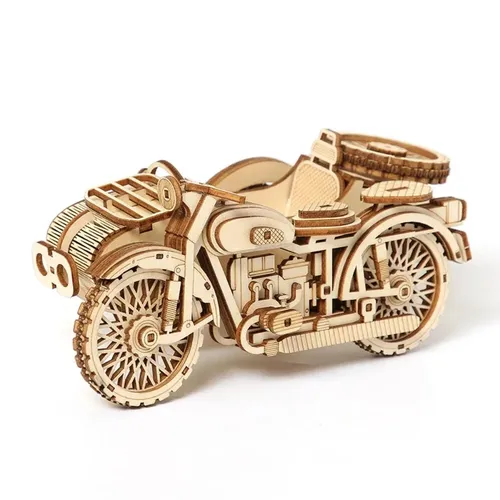 3D Holz Motorrad Puzzles Kits DIY Montage Bausteine für Kind ww2 Dreirad Motor Fahrrad Modelle
