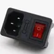 NEW HIGH QUALITY Red Light Power Rocker Switch Fused IEC 320 C14 Inlet Power Socket Fuse Switch