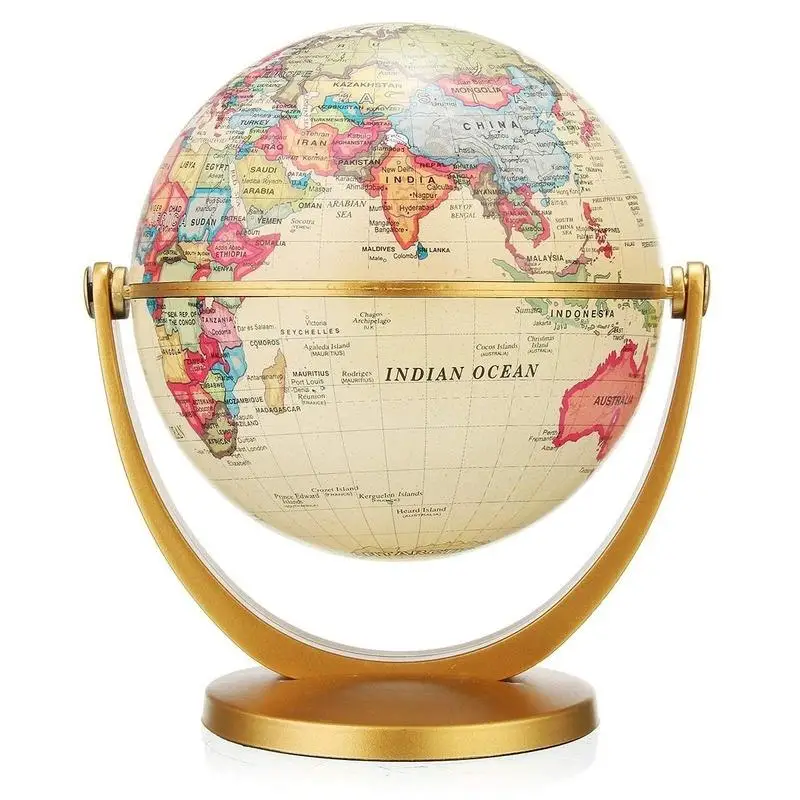 1pc Retro Globus 360 rotierende Erde Welt Ozean Karte Ball antike Desktop-Geographie lernen Bildung Home School Dekoration neu Image