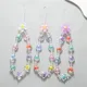 Acrylic beaded flower mobile phone chain mobile phone hanging rope short wrist strap decorative