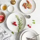 Retro White petal Dinner Plate Ceramic Kitchen Plate Tableware Set Food Dishes Rice Salad Noodles