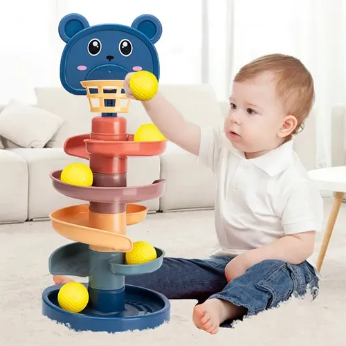 Baby Spielzeug Rolling Ball Pile Turm Früh Pädagogisches Spielzeug Für Babys Rotierenden Track