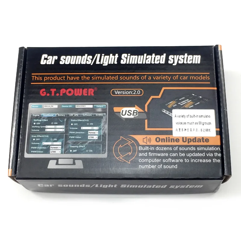 G. t. Power RC Sound/LED-Licht simuliertes System für On / Off Road Drift Car Buggy