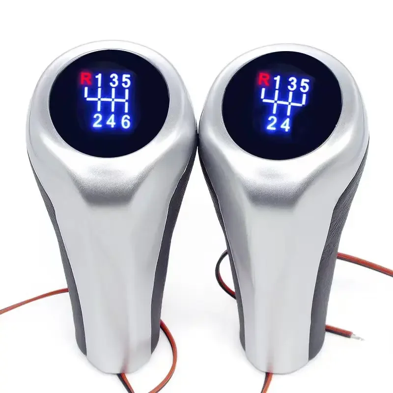 5/6-Gang-Schaltknauf Schalt knopf für Schalt getriebe mit LED-Hintergrund beleuchtung für BMW E46 E90 E91 E92 x1 x3 x5 Image