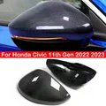 For Honda Civic 11th Gen 2022 2023 Real Carbon Fiber Car Rearview Replacement Side Mirror Cover Wing