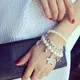 BYSPT New Boho Crystal Bead Star Ball Bracelets Small Bell Simulated Pearl Bracelets & Bangles for