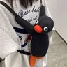 Zaini in peluche pinguino da 38cm zaino per bambola pinguino del fumetto borsa a tracolla morbida