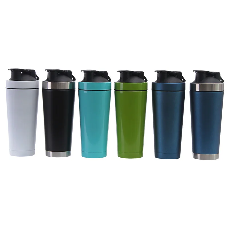Isolierflasche aus Edelstahl 304, Proteinpulver-Shaker-Becher, multifunktionaler Fitness-Sport-Wasserbecher Image