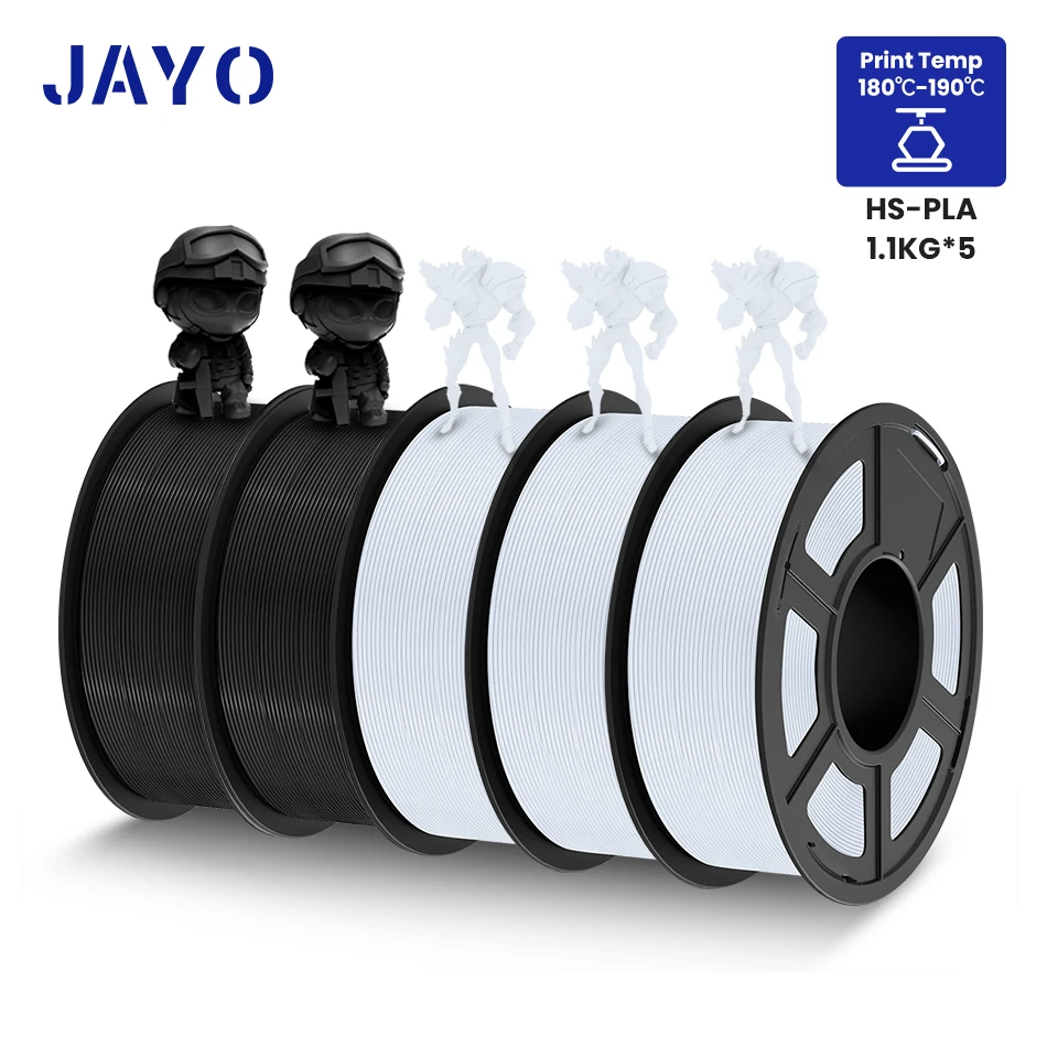 JAYO PLA-Filament 1,75 mm High Speed PLA Plus 2.0 3D-Drucker-Filament 1,1 kg für FDM ordentlich gewickelt 600 mm/s 3D-Druckmaterial Image