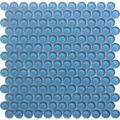 Apollo Tile Penny 1 " X 1 " Straight Edge Glass Mosaic Sheet Wall & Floor Tile Glass in Blue | 1 H x 1 W x 0.3125 D in | Wayfair APLPN88143A