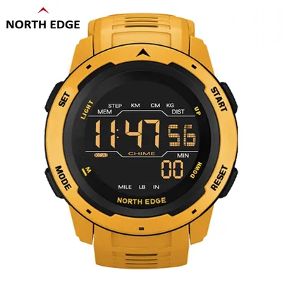 NORDEN RAND Männer Digitale Uhr männer Sport Uhren Dual Time Schrittzähler Alarm Uhr Wasserdicht 50M Digitale Uhr Militär uhr