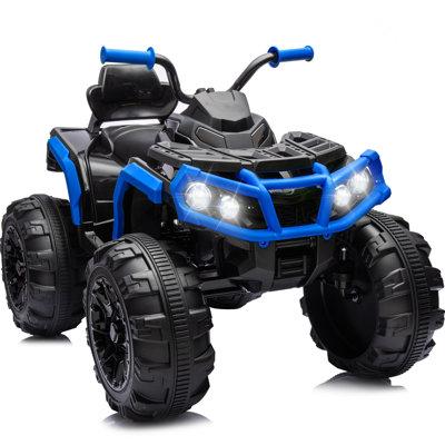 Hikiddo kids ATV 4 Wheeler, 24V Electric ATV Ride-On Toy w/Bluetooth, 400W Motor | 29.5 H x 26 W x 39.5 D in | Wayfair HKBD906USBU1-TK4X1171