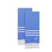 Highland Dunes Polizzi 2 Piece Turkish Cotton Hand Towel Set Turkish Cotton in Blue/White | Wayfair 6AF9A7AB3C78477388318E252A8D203C