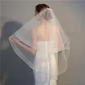 In magazzino veli da sposa corti due strati sposa bianco avorio velo da sposa accessori da sposa