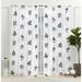 Nicole Miller New York Mabel Sheer Rod Pocket Curtain Panels Pair Polyester in Black/Brown | 108 H x 54 W in | Wayfair YB013637DSNMF1 A111
