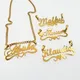 Collana con nome a forma di cuore rimovibile personalizzato Collana da donna con catena cubana in acciaio inossidabile Collana con targhetta color oro personalizzata