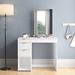 Wade Logan® Bendena Vanity w/ Mirror Wood in Brown/White | 57 H x 35 W x 17.5 D in | Wayfair BCDBCF5D03EA4D7D977832278210FDCA