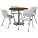 KFI Studios Round Manufactured Wood Breakroom Table Metal in Brown | 36" W x 36" D | Wayfair T36RD-B1922SL-WL-2300-P13