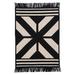 Black/Gray 48 x 0.5 in Area Rug - Union Rustic Drubin Wool Blend Reversible Area Rug - Black Polyester/Wool | 48 W x 0.5 D in | Wayfair