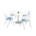 KFI Studios Kool 42" L Square Manufactured Wood Breakroom Table & Chair Set Metal in White | 29" H x 36" L x 36" W | Wayfair