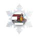 The Holiday Aisle® Personalized NTT Cartoon Snowflake Firefighter, Fireman Christmas Holiday Shaped Ornament Plastic in Red/Yellow | Wayfair