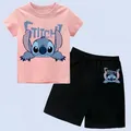 Little Monster T-shirt e pantaloni Two peice set Cartoon style Unisex top Stitch T-shirt per bambini