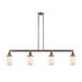 Breakwater Bay Saroyan 4 - Light Kitchen Island Linear Pendant Glass, Crystal in White/Yellow | 10.75 H x 49.13 W x 4.5 D in | Wayfair