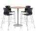 KFI Studios 42" L Round Manufactured Wood Breakroom Table & Chair Set Metal in Gray | 41 H in | Wayfair OLTFL42RD-B1922-SL-41-7937-4-OL2700BR-P10