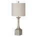 Everly Quinn 30" Silver Table Lamp Set Resin/Fabric in White | 30 H x 12 W x 12 D in | Wayfair 0040D6A0181E442E9785A35A8FC1A0E5