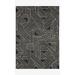 Black 18 x 0.37 in Area Rug - George Oliver Square Dellon Geometric Handmade Tufted 1'6" x 1'6" Area Rug Viscose/Wool | 18 W x 0.37 D in | Wayfair