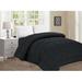 Latitude Run® Azed Reversible Comforter Set Polyester/Polyfill/Microfiber in Black | Twin Comforter+ 1 Standard Sham | Wayfair
