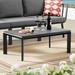 Riverside Aluminum Outdoor Patio Coffee Table by Modway Metal in Gray | 15.5 H x 39 W x 23 D in | Wayfair EEI-3570-SLA