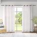 Red Barrel Studio® Breanna Solid Color Semi-Sheer Indoor/Outdoor Grommet Curtain Panels Polyester in White/Brown | 84 H in | Wayfair