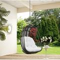 Whisk Steel & Polyethylene Rattan Outdoor Patio Swing Chair w/ Sun Shade by Modway in Gray | 125 H x 32.5 W x 40 D in | Wayfair EEI-2656-WHI-SET